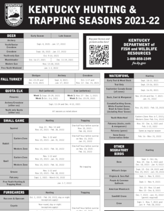 Hunting and Trapping Guides Kentucky Department of Fish & Wildlife